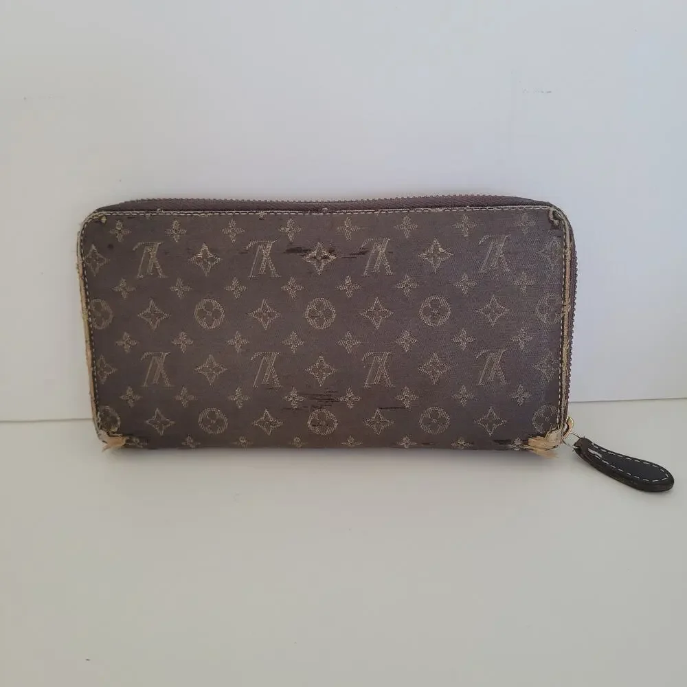 Vintage Louis Vuitton Monogram Canvas Zippy Wallet Brown Gold Made in Spain - Picture 2 of 11